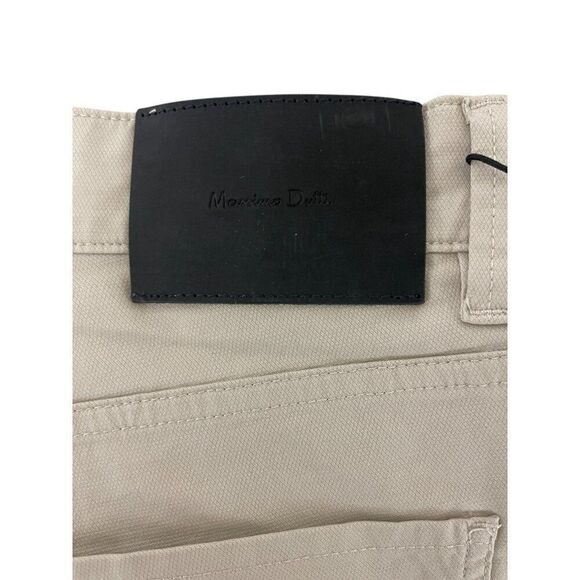 Massimo Dutti Men Denim Pants EU 46 US 36 Beige Slim Fit Trousers 0042/064 NWT - Picture 9 of 14
